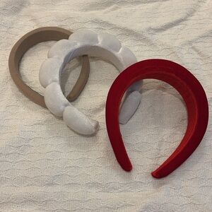 Three puff headbands